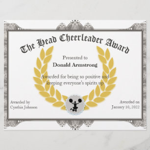 Lámina Gracioso Premio al Empleado - Responsable de la Sa