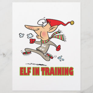 Lámina gracioso tonto santa elf entrenando personalizado