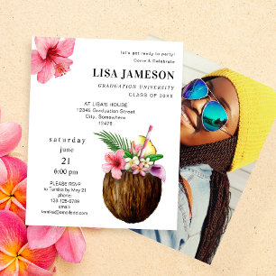 Lámina Gradación de coco tropical presupuestado con foto 