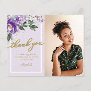 Lámina Grado de fotos con flores púrpura para presupuesto