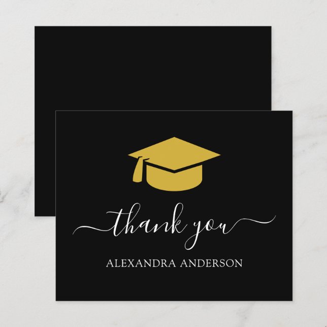 Lámina Graduación 2022 Gracias Oro Negro (Anverso / Reverso)