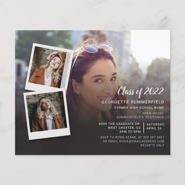 Lámina Graduación 2025 Invitación a foto de Fiesta de gra (Anverso)