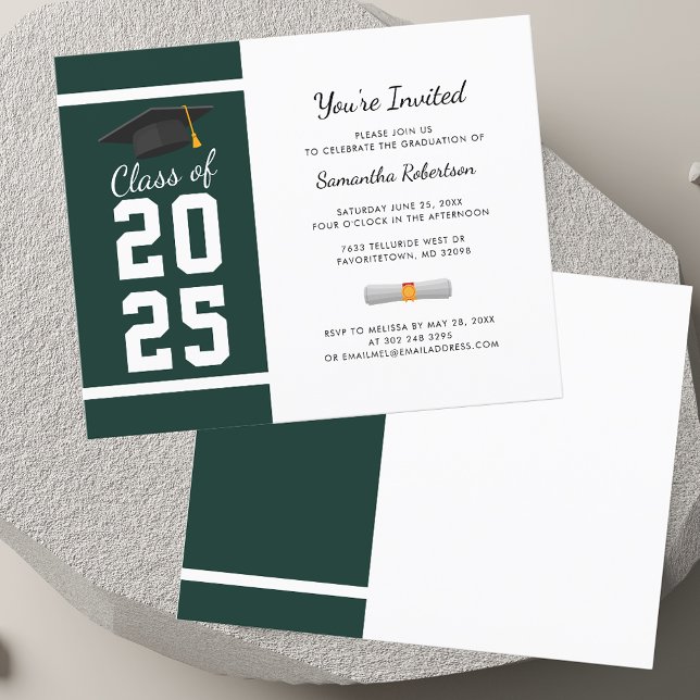 Lámina Graduación 2025 Invitación de Fiesta de Grad Party (Modern Graduation 2025 Party Grad Party Invitation)