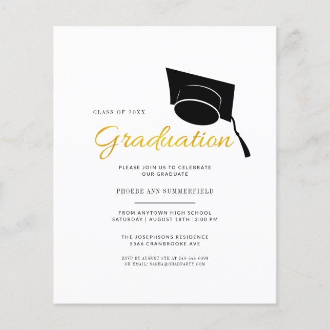 Lámina Graduación 2025 Invitación de Grad Party (Anverso)