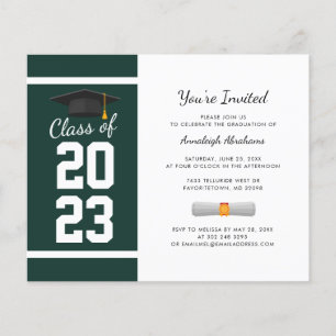 Lámina Graduación 2025 Invitación de Green Grad Party