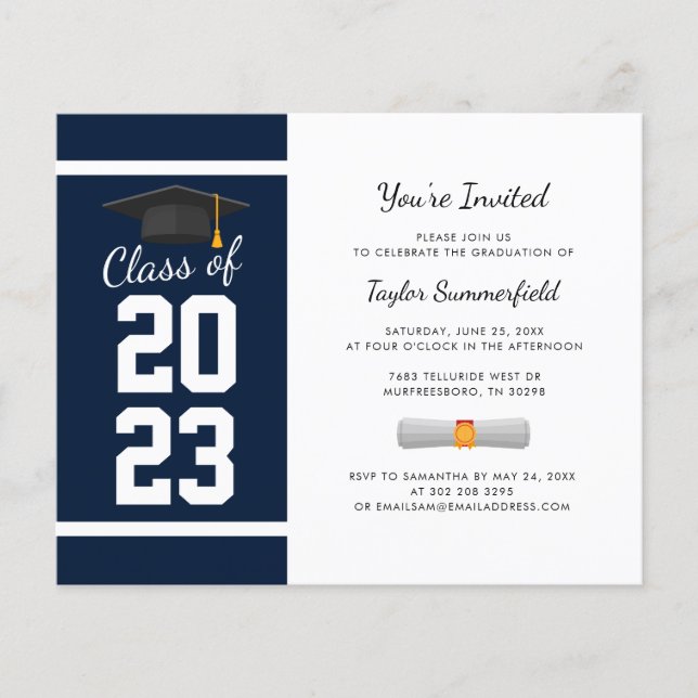 Lámina Graduación 2025 Invitación de partido moderno de l (Anverso)