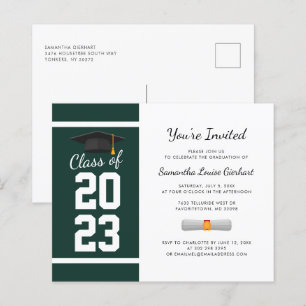 Lámina Graduación 2025 Invitación del Partido Blanco Verd