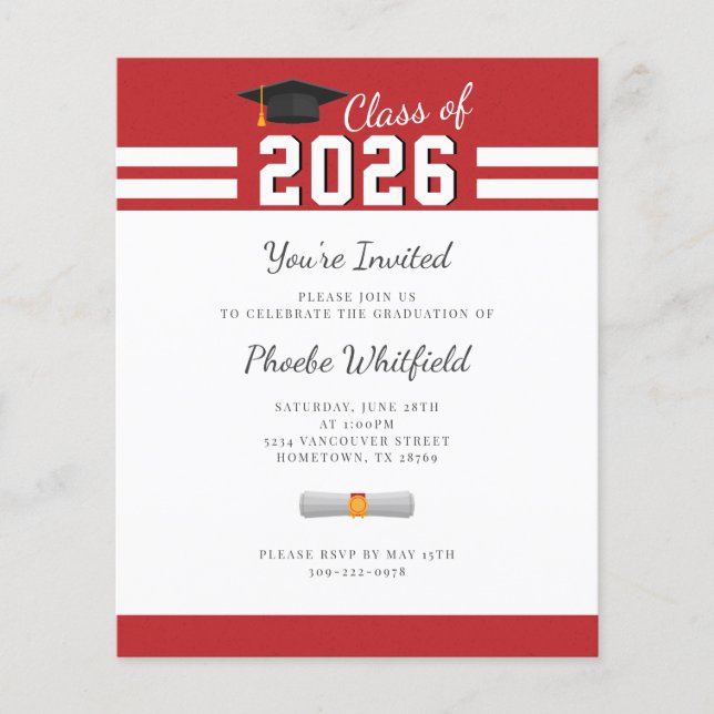 Lámina Graduación 2025 Invitación del Partido de los Grad (Anverso)