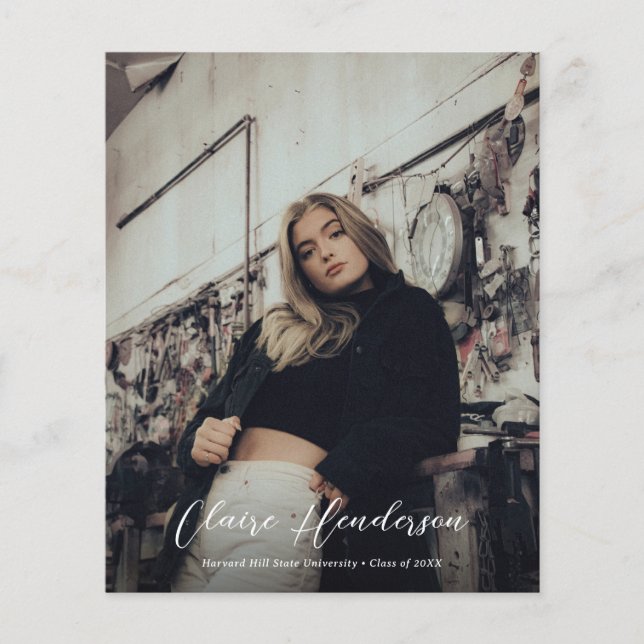 Lámina Graduación de Collage de fotos de superposición co (Anverso)