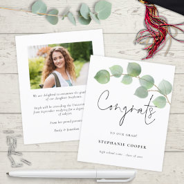 Lámina Graduación de felicitaciones por eucalipto de pres