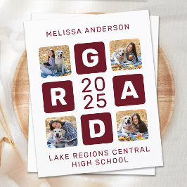 Lámina Graduación de foto de grado único de presupuesto d
