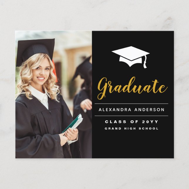 Lámina Graduación de foto de oro negro de presupuesto 202 (Anverso)