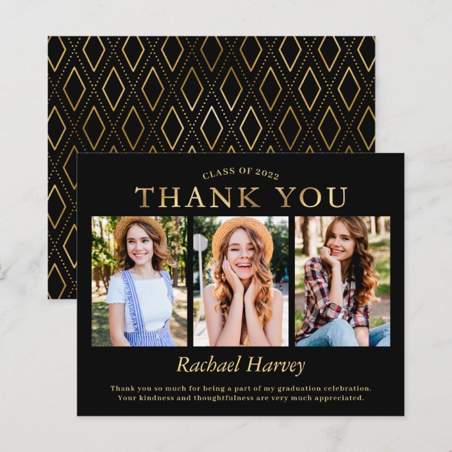 Lámina Graduación de fotos de Budget Black Gold 3 (Anverso / Reverso)