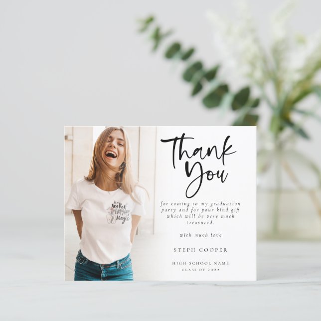 Lámina Graduación de guión gráfico de presupuesto Gracias (Anverso de pie)