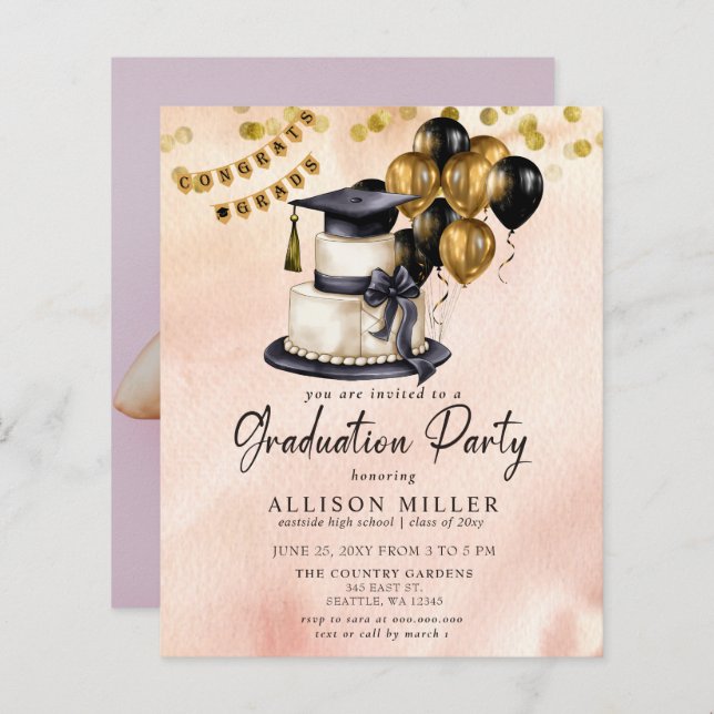 Lámina Graduación de la foto de la celebración de la grad (Anverso / Reverso)