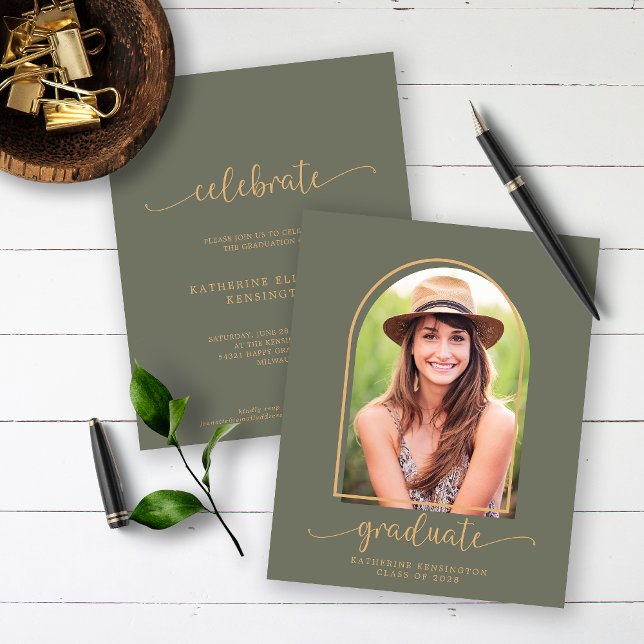 Lámina Graduación de la foto del oro verde del Boho Arch  (Subido por el creador)