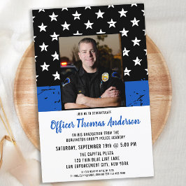 Lámina Graduación de la policía de foto delgada de la lín