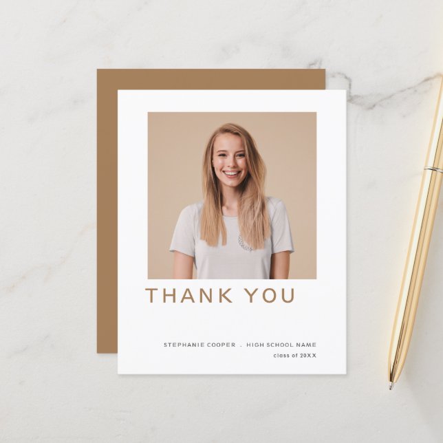 Lámina Graduación de Oro Grad Photo Gold Gracias (Anverso/Reverso In Situ)