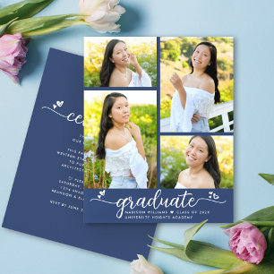 Lámina Graduación de presupuesto azul 4 Invitación a guió