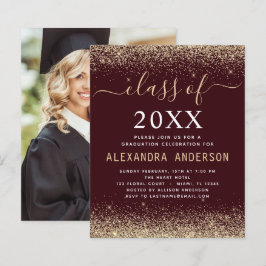 Lámina Graduación de presupuesto Foto Borgoña Clase de Or