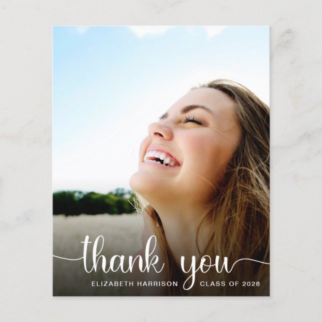 Lámina Graduación de presupuesto Gracias Foto De Guión Bl (Anverso)