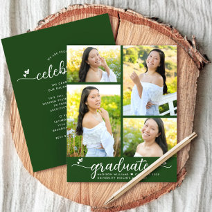 Lámina Graduación de presupuesto verde 4 Invitación a gui