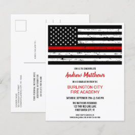 Lámina Graduación del bombero de la ley de la línea roja