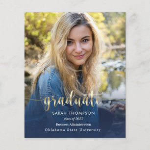 Lámina Graduación del Collage de fotos azul de la Marina 