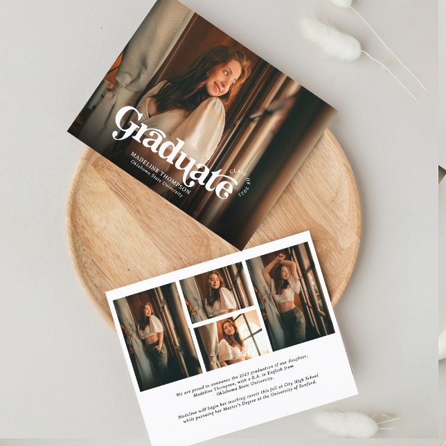 Lámina Graduación del Collage de fotos de cosecha Minimal (Subido por el creador)