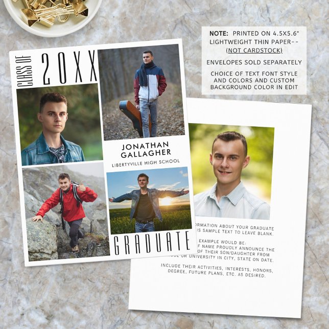 Lámina Graduación moderna de presupuesto 5 Invitación de  (Subido por el creador)