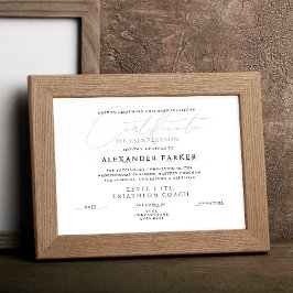 Lámina Graduación Simple De Certificado En Blanco Y Negro