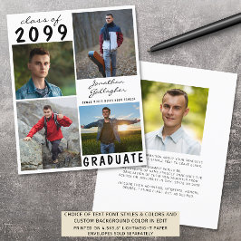 Lámina Graduación simple de presupuesto 5 Invitación de f