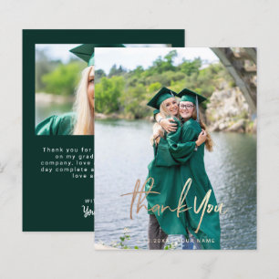 Lámina Graduación verde oscuro de presupuesto gracias tar