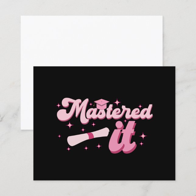 Lámina Graduado con Máster Máster Titulado Graduado MBA (Anverso / Reverso)