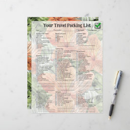 Lámina Gráfico de acuarela floral trópica de Tangerina au