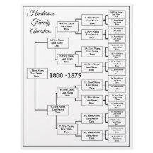 Gráfico de genealogía de cinco generaciones