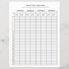 Lámina Gráfico mensual de 4 columnas para los gráficos de