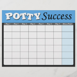 Lámina Gráficos de éxito de entrenamiento de Blue Potty