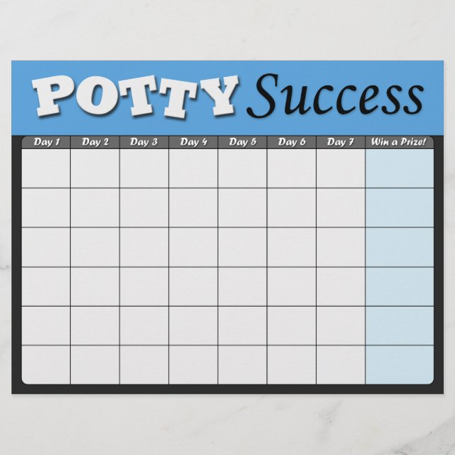 Lámina Gráficos de éxito de entrenamiento de Blue Potty (Anverso)