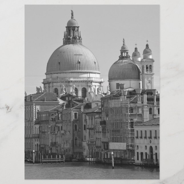 Lámina Gran Canal Blanco Negro Venecia Italia Viajes (Anverso)