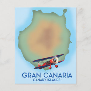 Lámina Gran Canaria isla canaria, arte de cartel de viaje