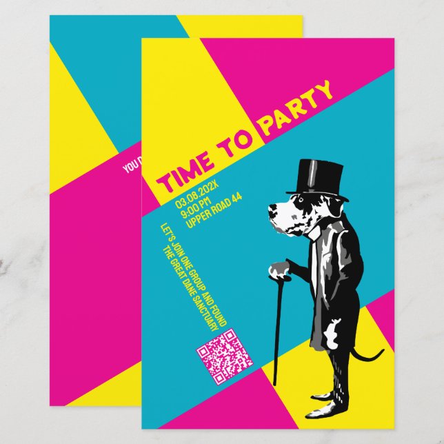 Lámina Gran Danés "Mister Dandy" (Anverso / Reverso)