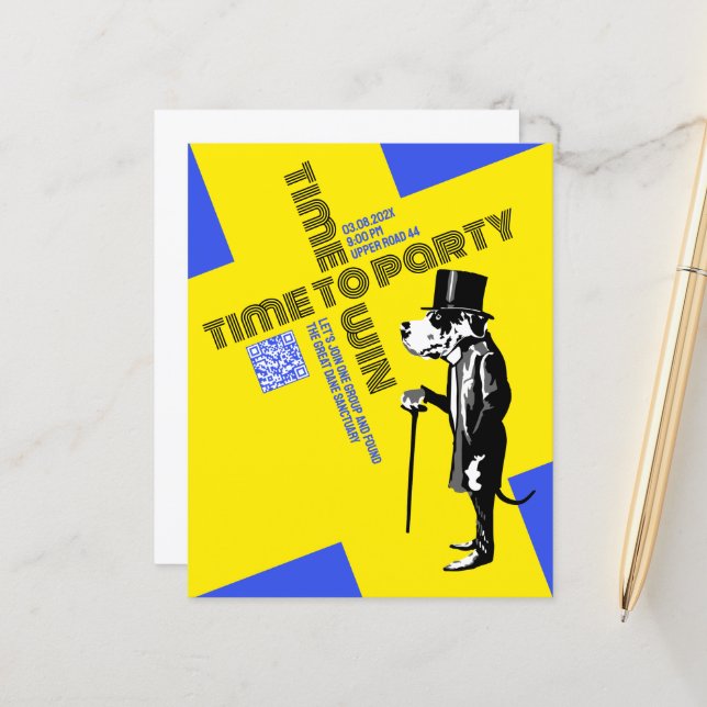 Lámina Gran danés "Mister Dandy" (Anverso/Reverso In Situ)