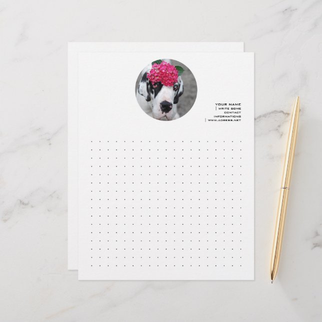 Lámina Gran danés personalizado (Anverso/Reverso In Situ)