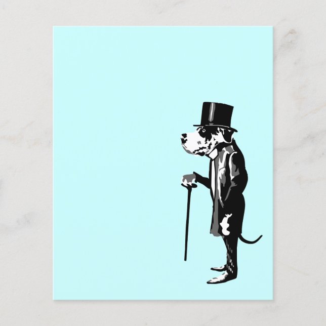 Lámina Gran Danés Señor Alf Notas Volante  (Anverso)