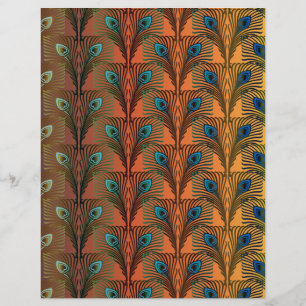 Lámina Gran Gatsby Feathers diseño de estilo deco