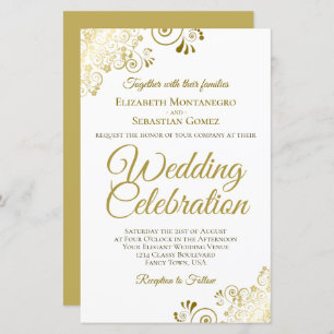 Lámina Gran invitación a la boda del presupuesto blanco