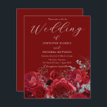 Lámina Gran invitación a matrimonio presupuestal de rosas<br><div class="desc">Gorge Roses Rojos Invitación a la boda del presupuesto Ver artículos coincidentes en Nicho y tienda de nidos</div>