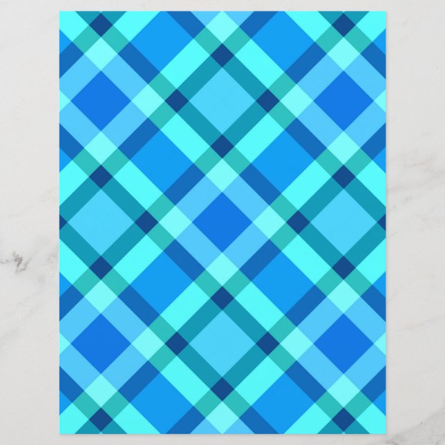 Lámina Gran lija moderna, azul cobalto y turquesa (Anverso)