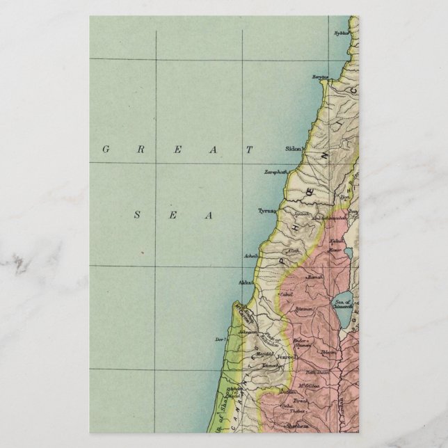 Lámina Gran Mapa de Israel (Anverso)